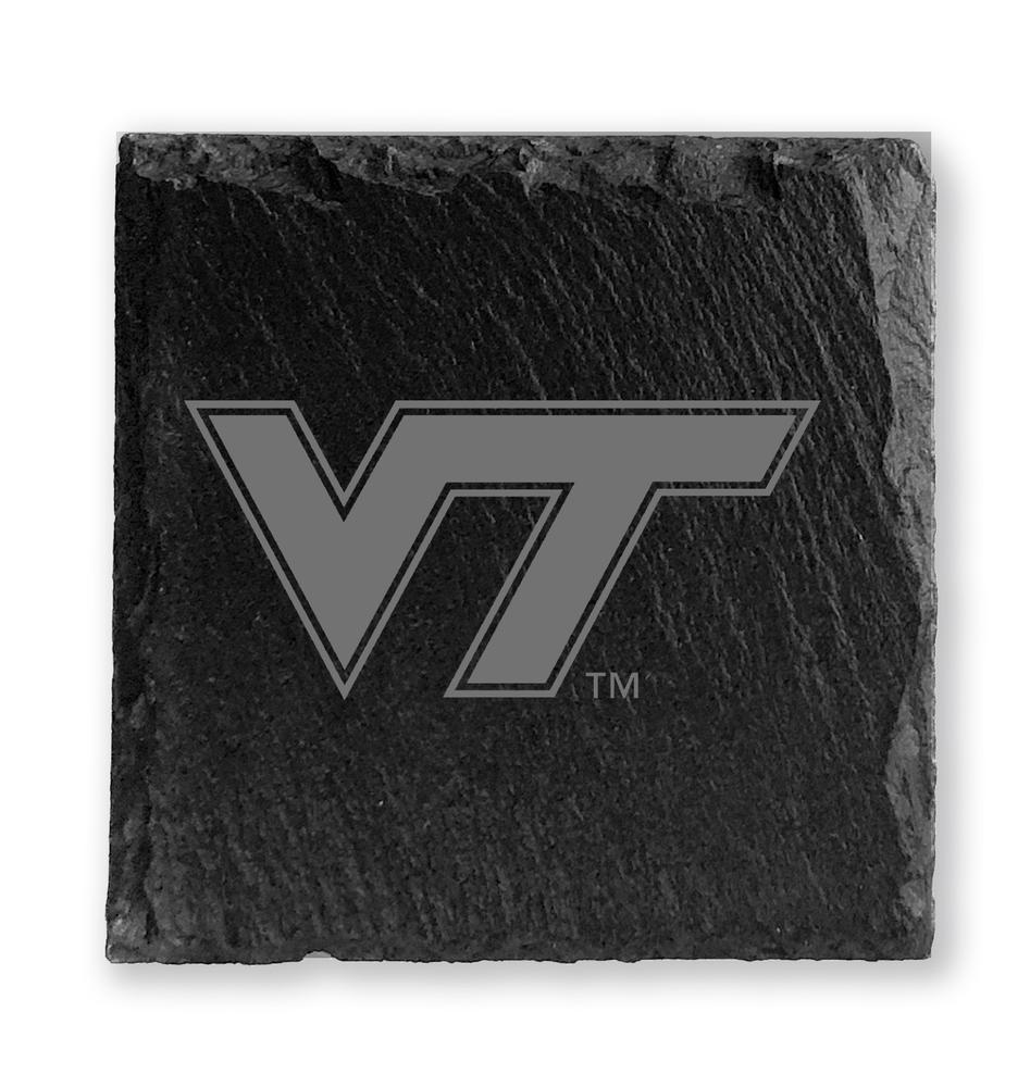 Virginia Tech Timeless Etchings Slate Coaster Set